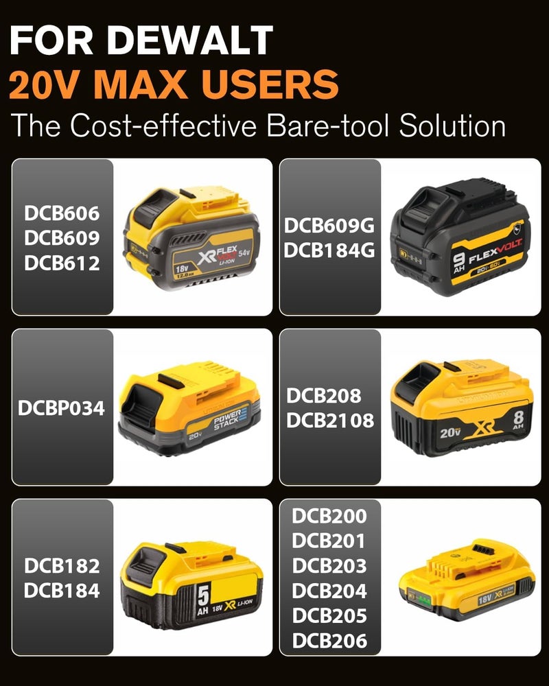 AIDERAR Brushless Cordless Car Buffer Polisher for Car Detailing, 15mm Dual Action, Compatible with DeWalt 20V MAX (Tool Only), 5-Speed Control, Includes 5-inch Polishing Pads & Accessories - Image 2